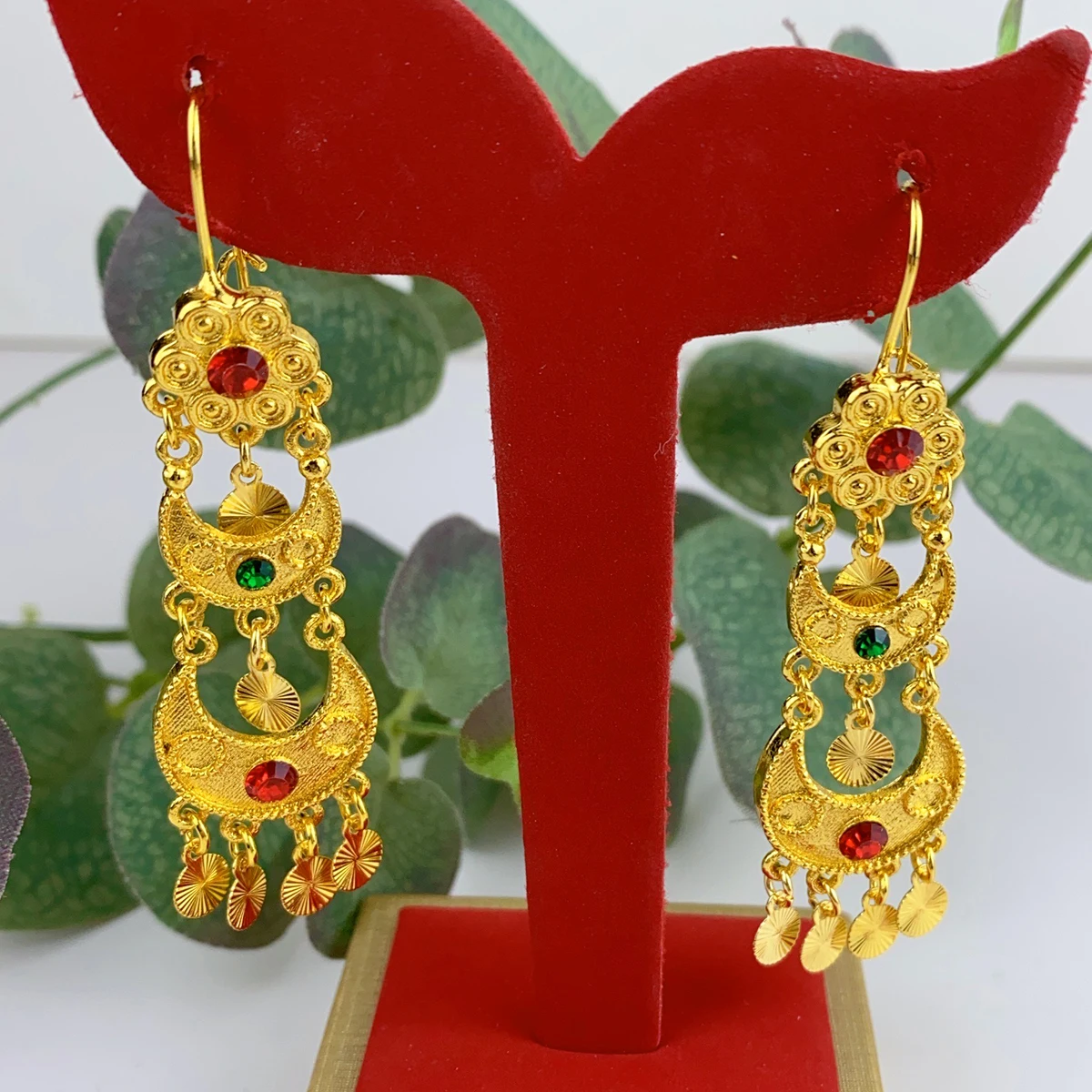Ethnic Fashion India - Boucles d'oreilles indiennes pendantes, bijoux pour
