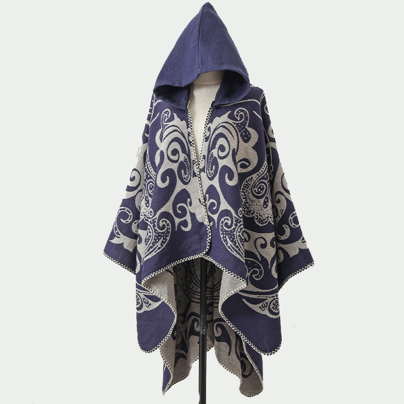 Go Ethnic Fashion - Nouveau châle à capuche pour femme,